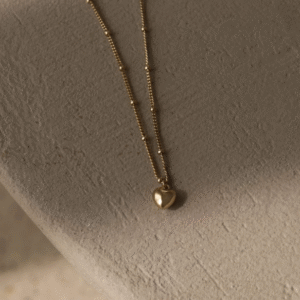 Hart ketting verguld