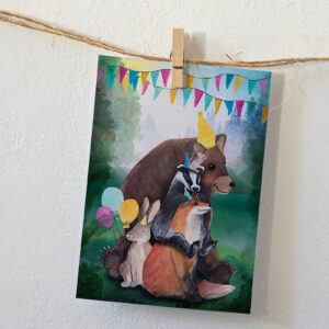 Kaart feestelijke dieren