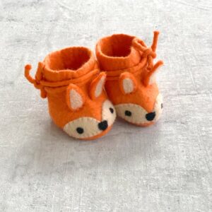 Babyslofjes van vilt - Vos