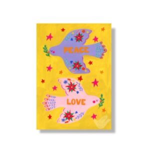 Kerstkaart - Love and peace