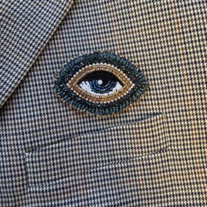 Broche met kraaltjes - Oog