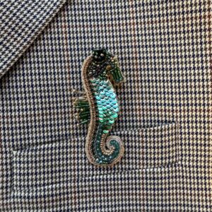 Broche met kraaltjes - Zeepaardje