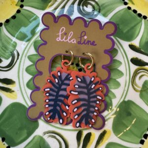 Kleurrijke oorbellen - Tropisch blad