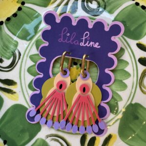 Kleurrijke oorbellen - Pauw