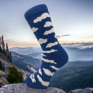 Sokken blauw - In de wolken