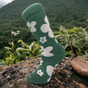 Sokken lichtgroen - de bloemetjes buiten zetten