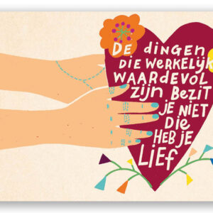 Kaart - De dingen die je werkelijk waardevol zijn