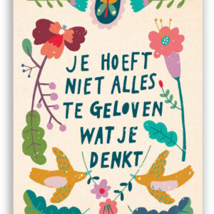 Kaart - Je hoeft niet alles te geloven wat je denkt