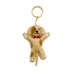 Sleutelhanger hondje - bruin